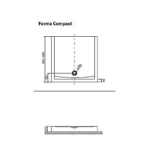 Душевой поддон Excellent FORMA COMPACT 100х100 купить в интернет-магазине Sanbest
